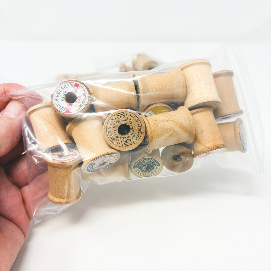 Vintage Wood Thread Spools - Pick a Bundle