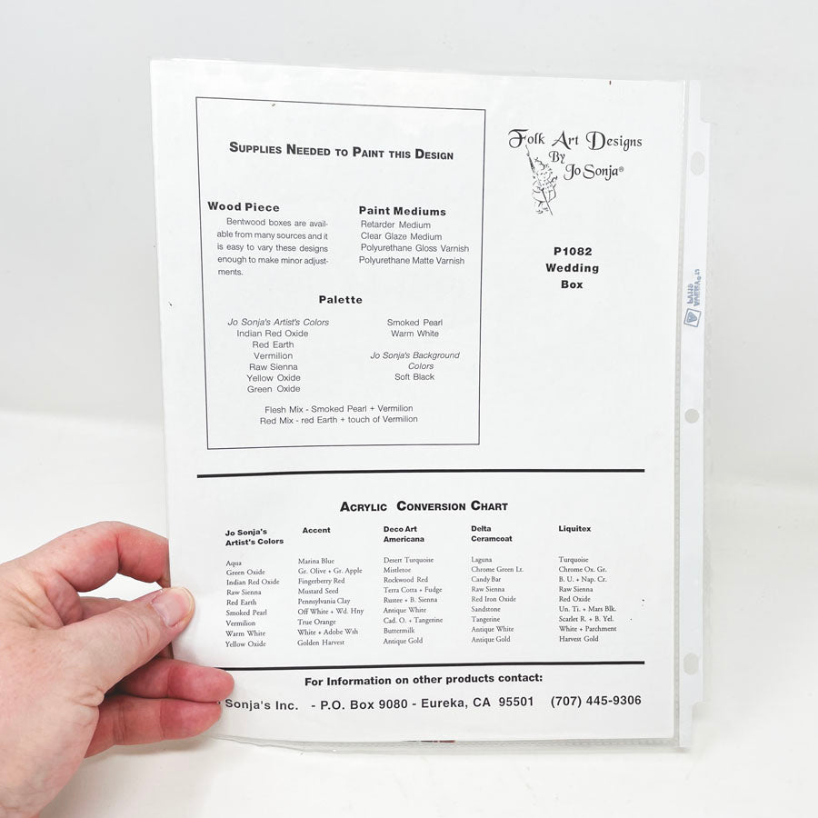 Wedding Box Folk Art Painting Packet by Jo Sonja Jansen