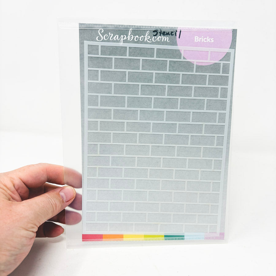 Scrapbook.com Bricks Stencil (6x8)