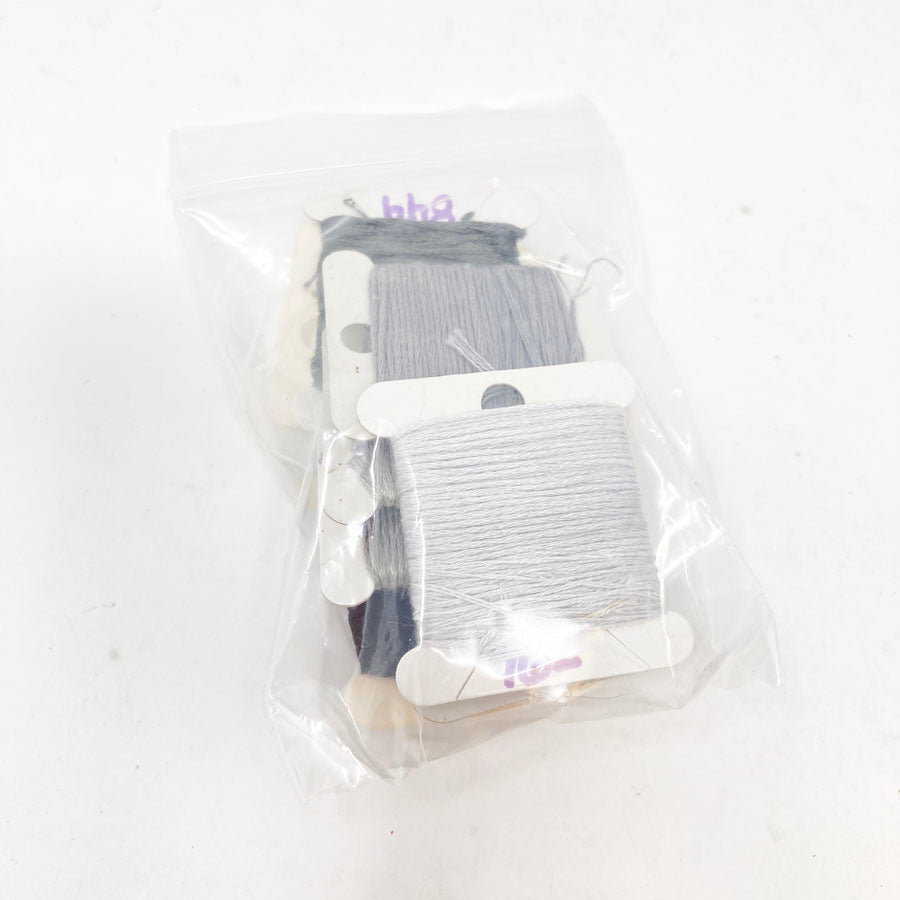Embroidery Floss Bundle - Black and Grey