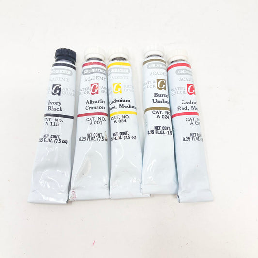 Grumbacher Academy Watercolor 0.25 oz Paint Tubes