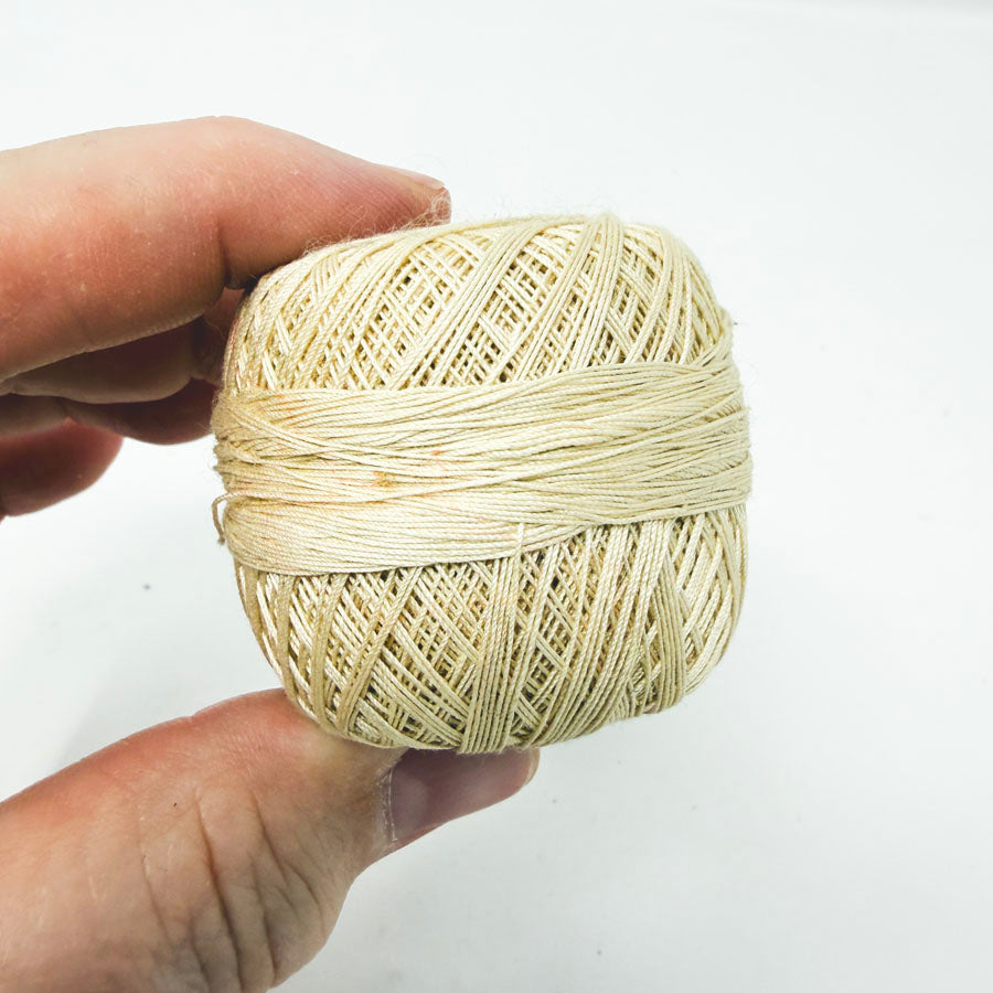 J&P Coats 50 Ecru Mercerized Crochet Yarn