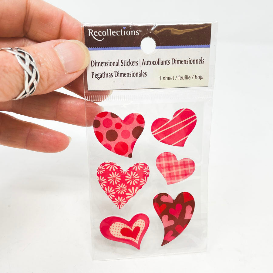 Recollections Dimensional Heart Stickers