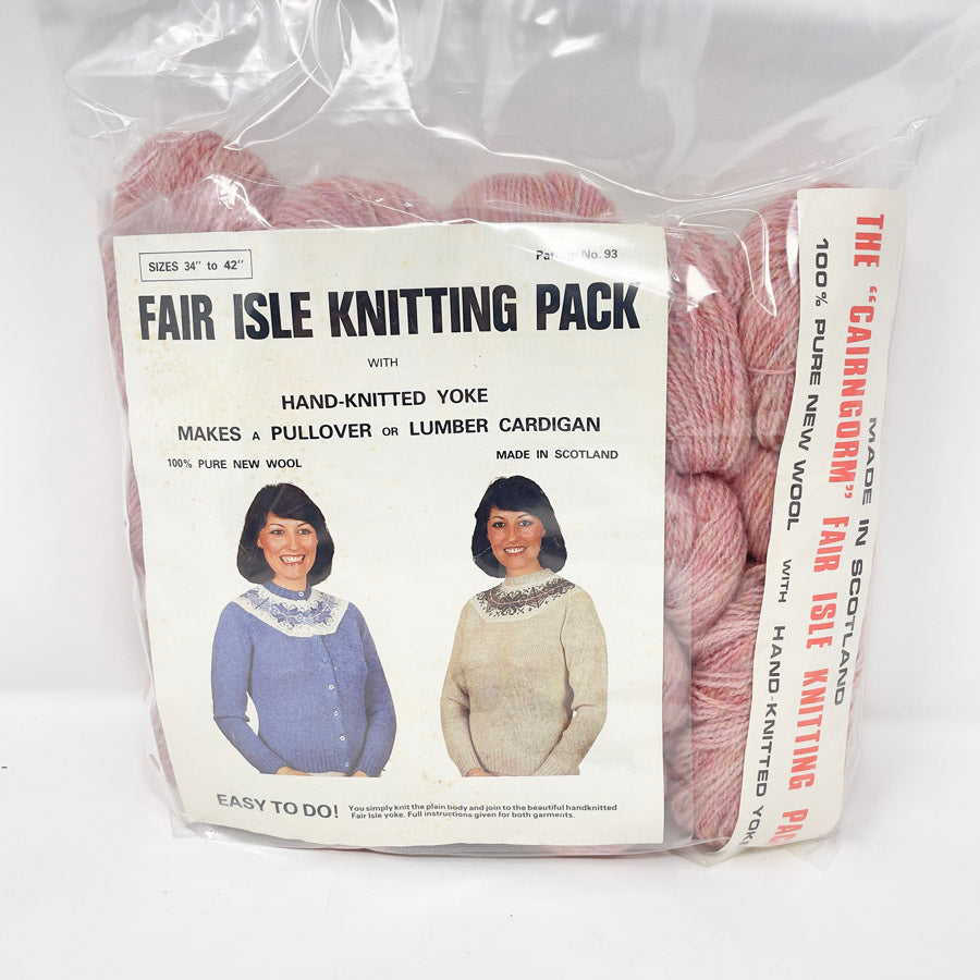 Cairngorm Fair Isle Knitting Pack - Pink