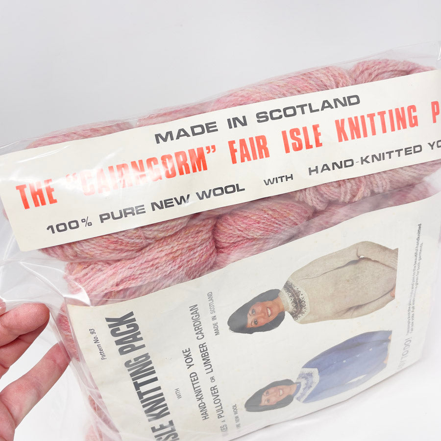 Cairngorm Fair Isle Knitting Pack - Pink