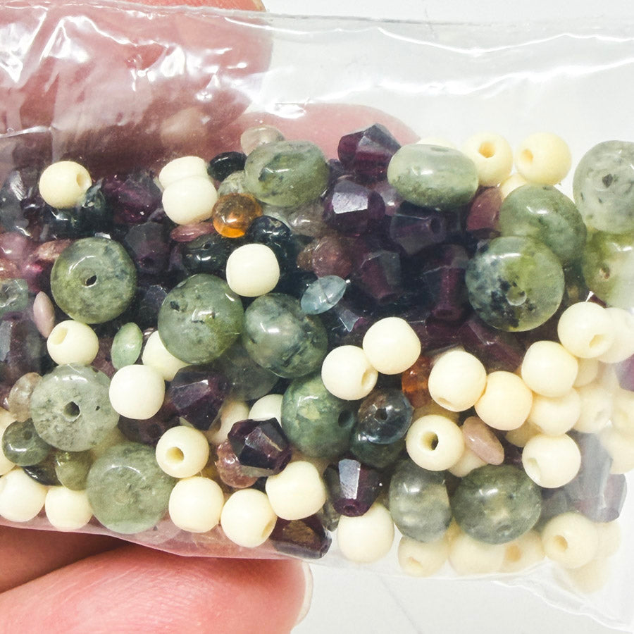 Natural Stone & Bone Bead Mix