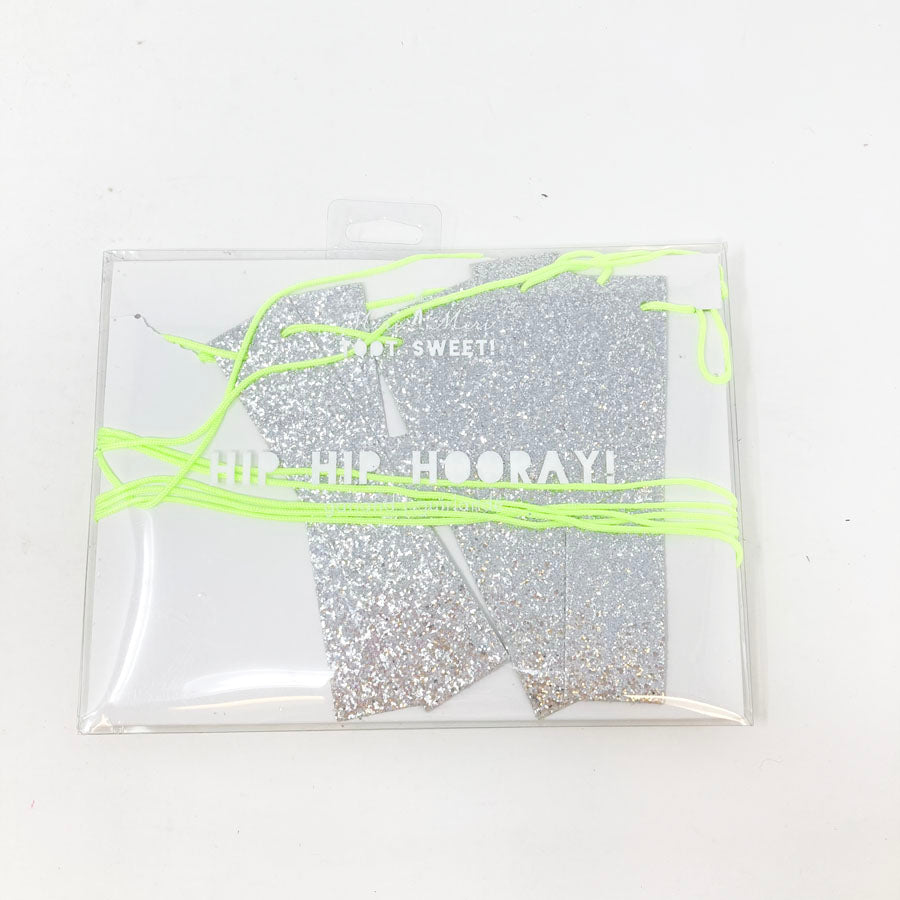 Meri Meri Toot Sweet Hip-Hip-Hooray Glitter Banner