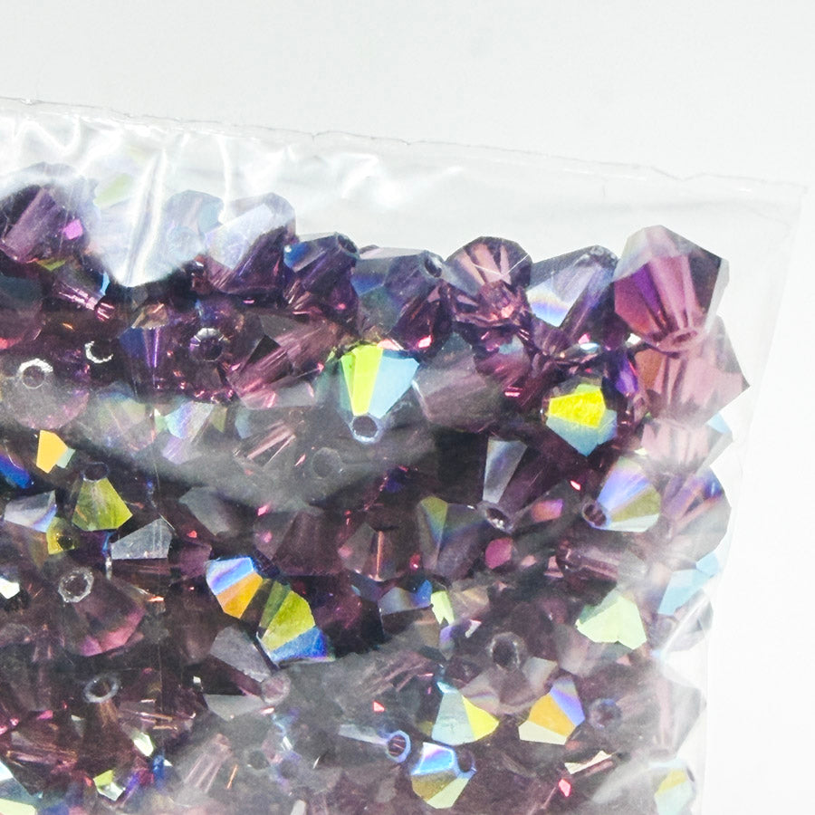 Amethyst Swarovski 4-5mm Bicone Crystal Beads