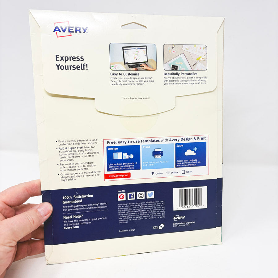 Avery - Sticker Project Paper #53202