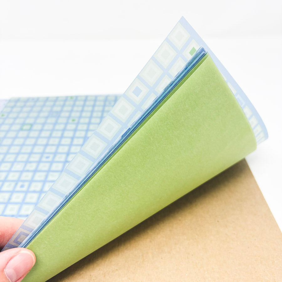 Blue/Green Asst Vellum Sheets 12"x12"