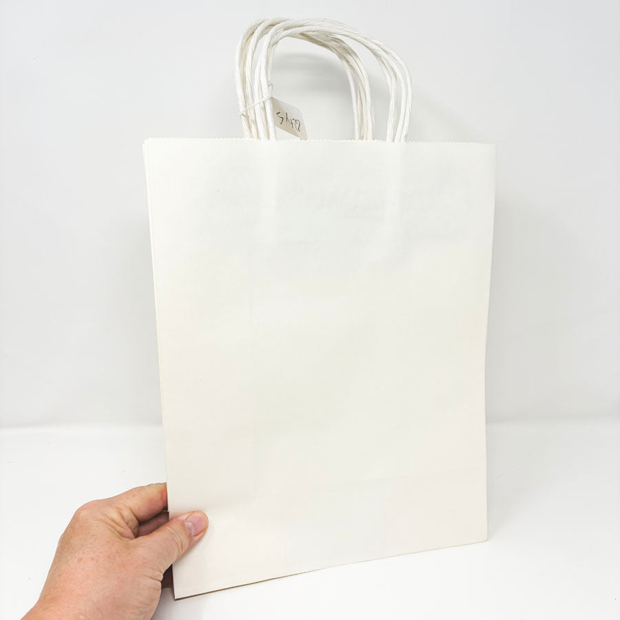 Set of 5 White Gift Bags - Pick a Size
