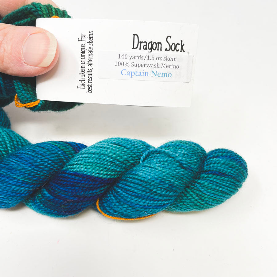 Dragon Sock Superwash Merino Yarn by Dragonfly Fibers
