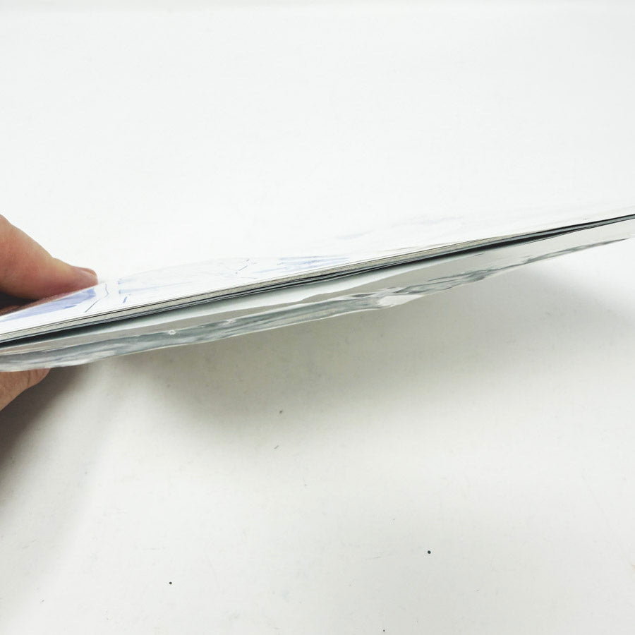 Metallic Silver Origami Paper with Folding Instructions