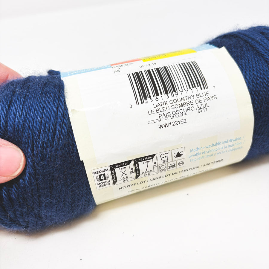 Caron Simply Soft Acrylic Yarn – Dark Country Blue