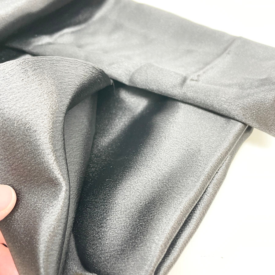 3 yds. x 46" Black Polyester Satin Fabric