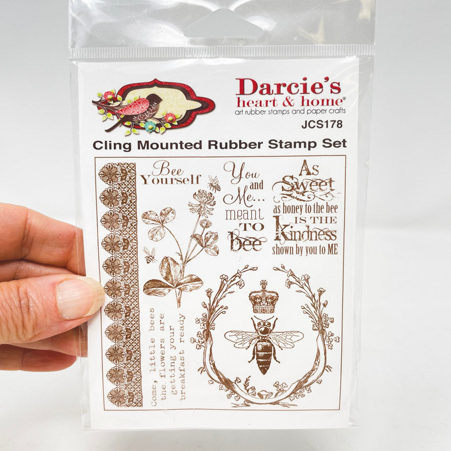 Darcie's Heart and Home Bee Yourself Mounted Rubber Stamp Set