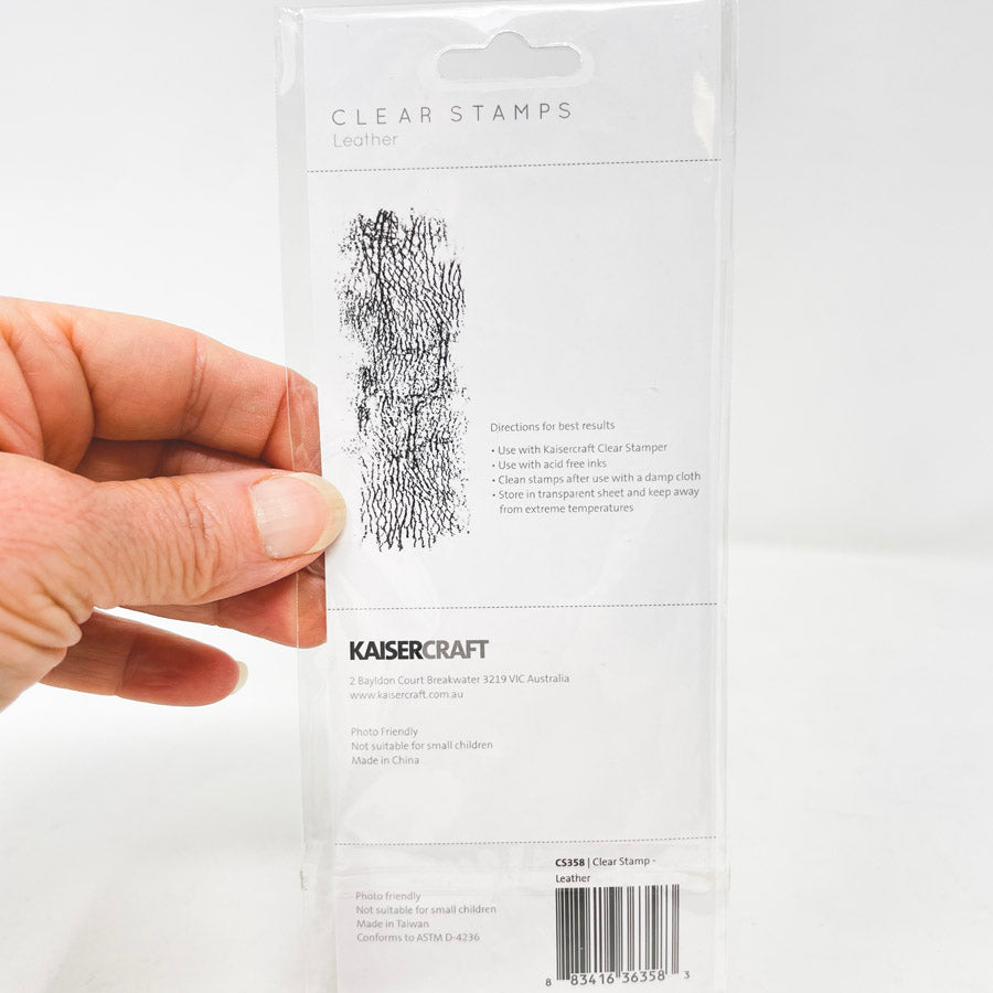 Kaisercraft Clear Stamps - Leather - Acrylic Stamp