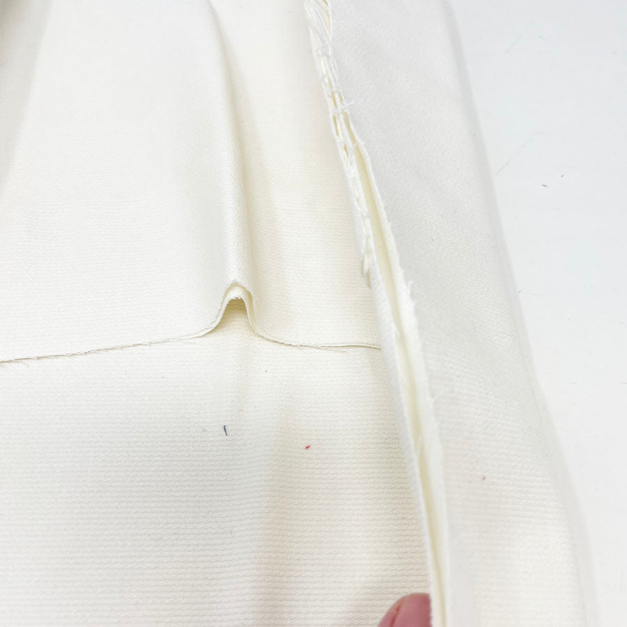 27" x 38" White Textured Poly Blend Fabric