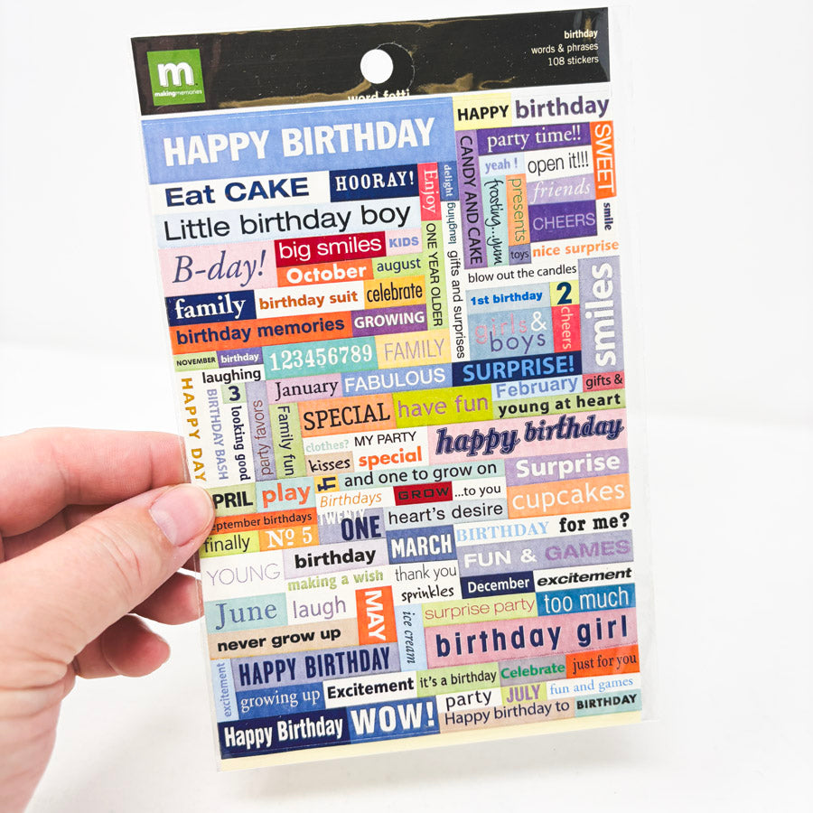 Making Memories Birthday Stickers