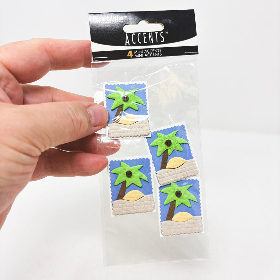 Paperabilities Accent Stickers - Palm Tree Scene