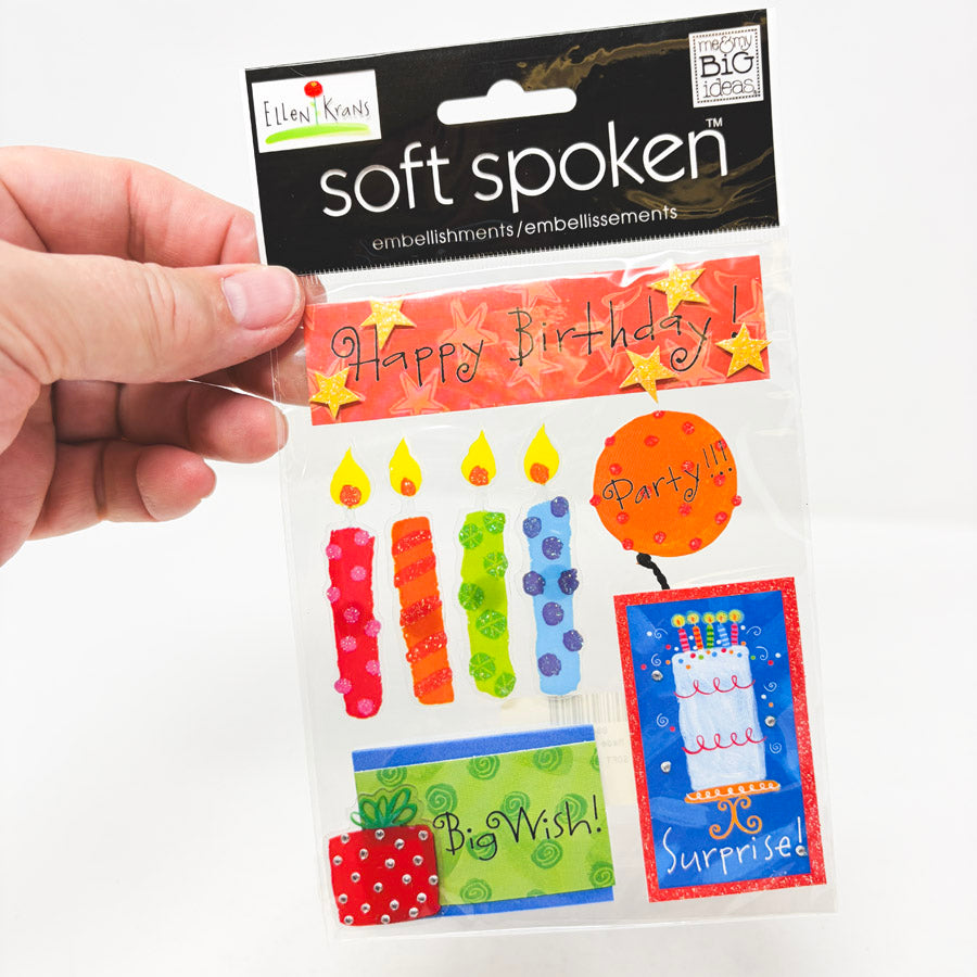 Soft Spoken Happy Birthday Stickers
