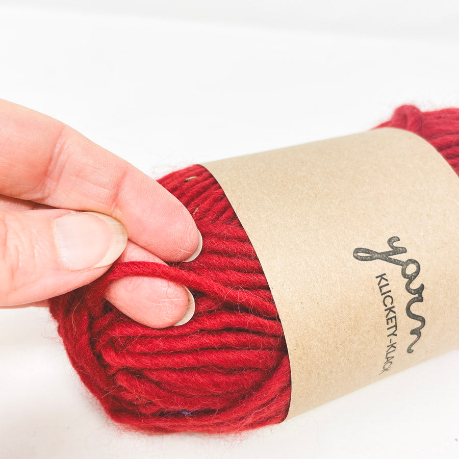 Red No Label Yarn (Alafoss Lopi Wool?)