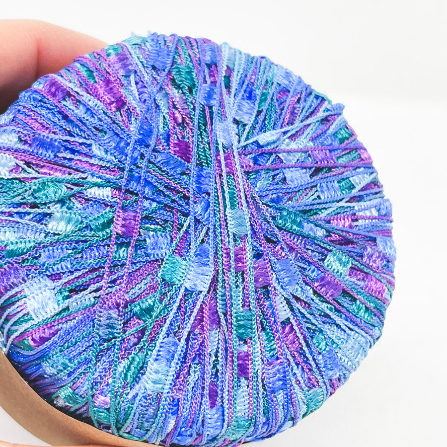 Ladder No Label Yarn - Blue/Purple/Green