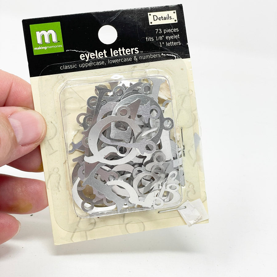 Eyelet Letters Making Memories