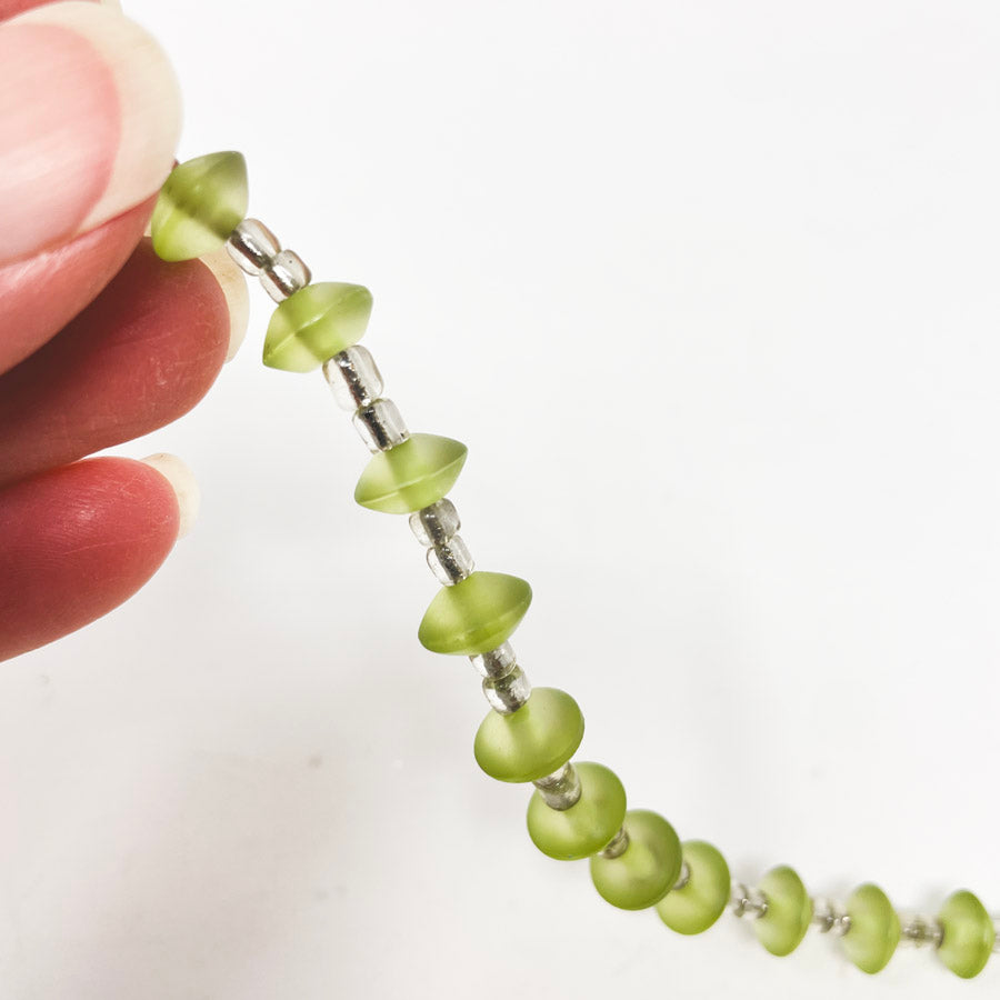 Blue Moon Green Resin Beads