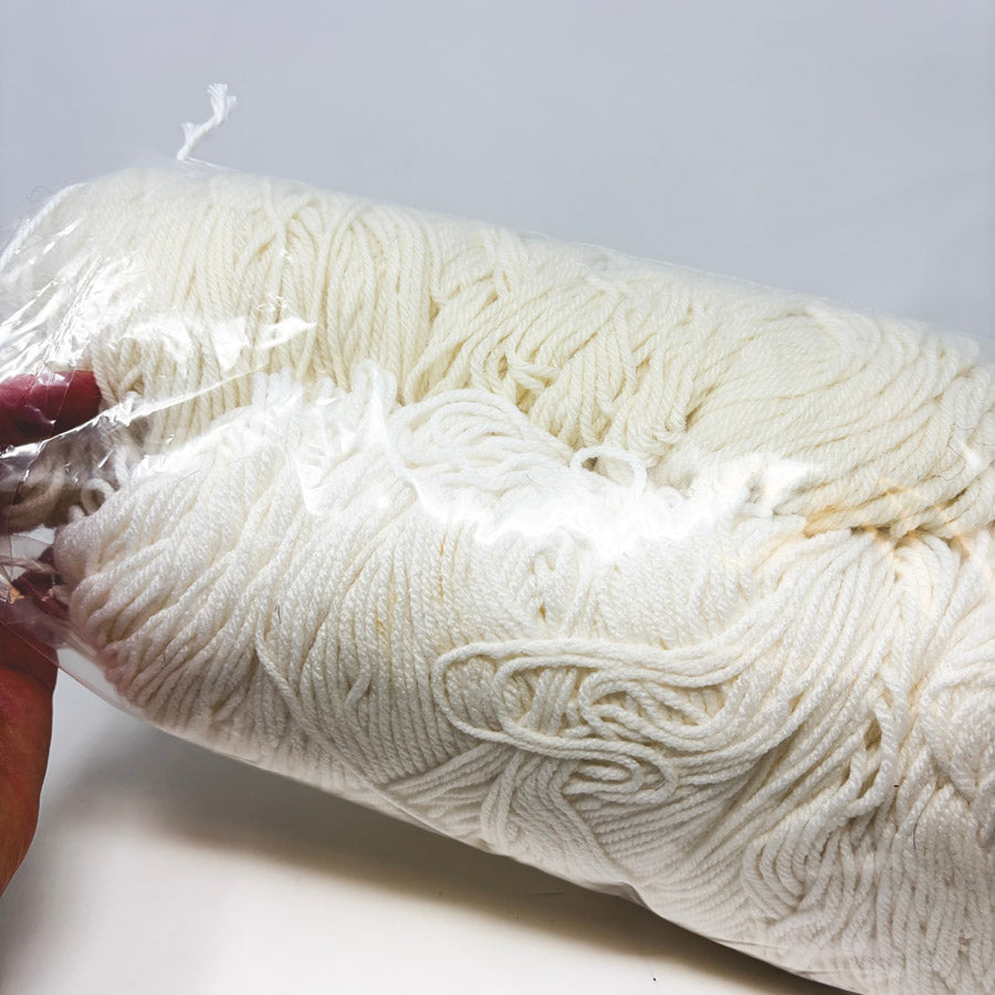 Cream/White Acrylic Yarn Bundle