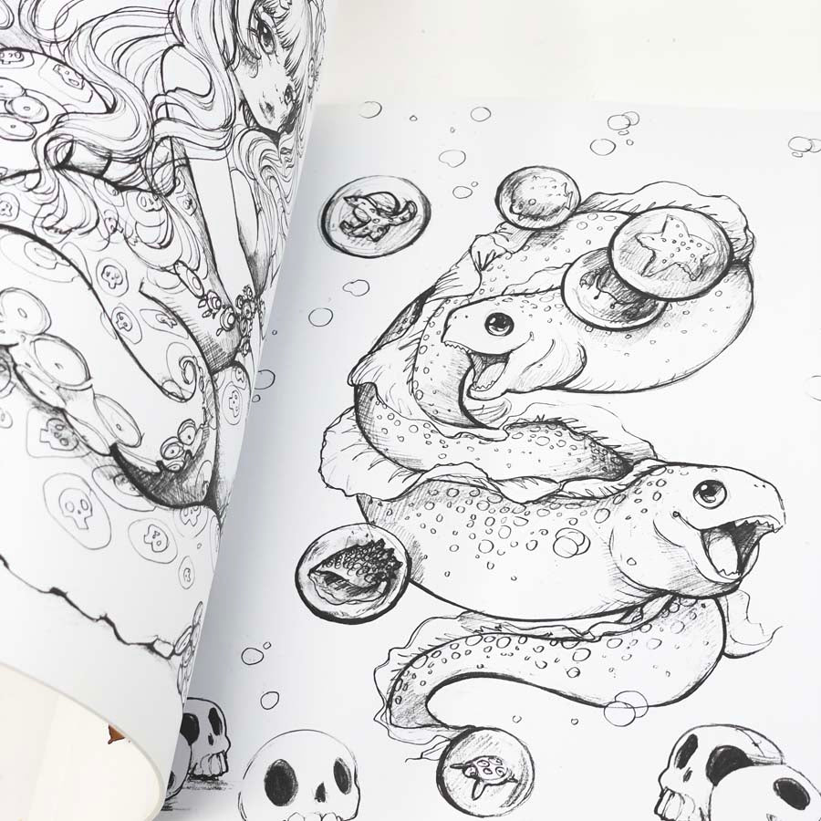 Pop Manga Cute and Creepy Coloring Book by Camilla d'Errico