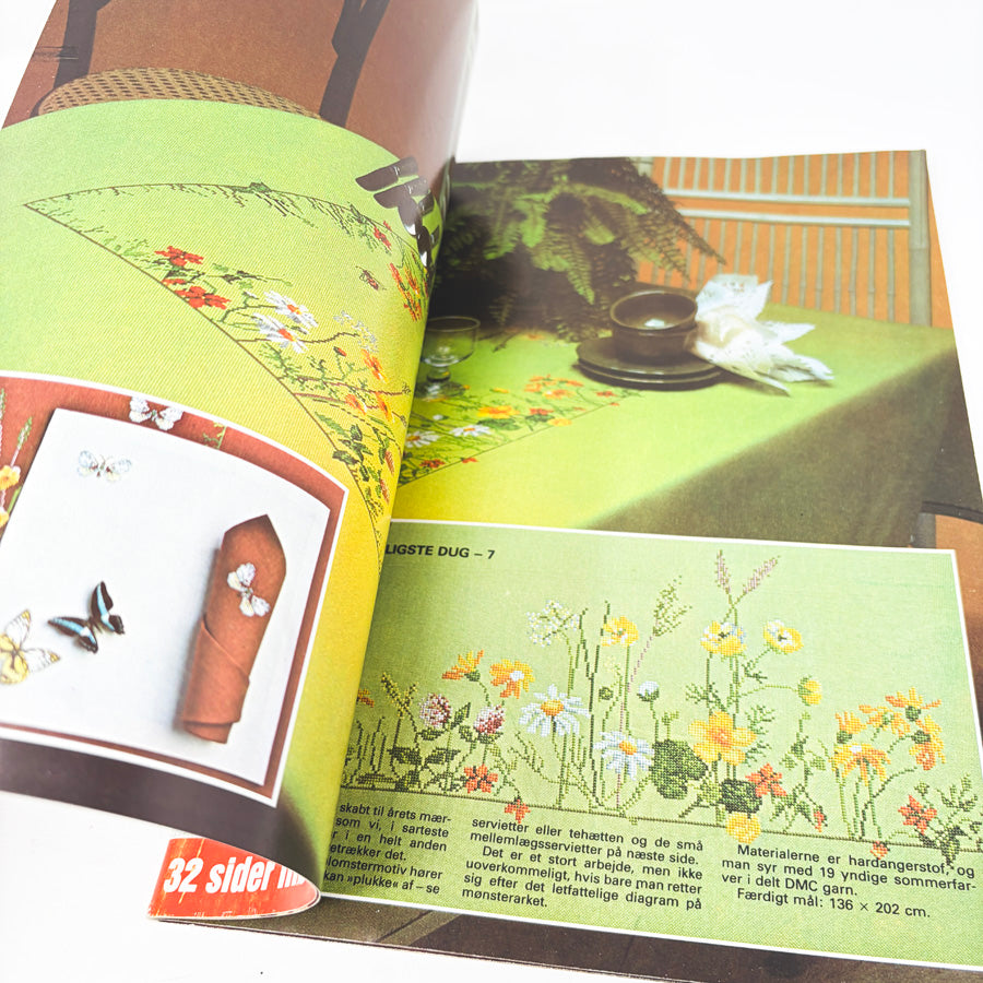 Vintage 1975 Danish Cross-Stitch Pattern Book