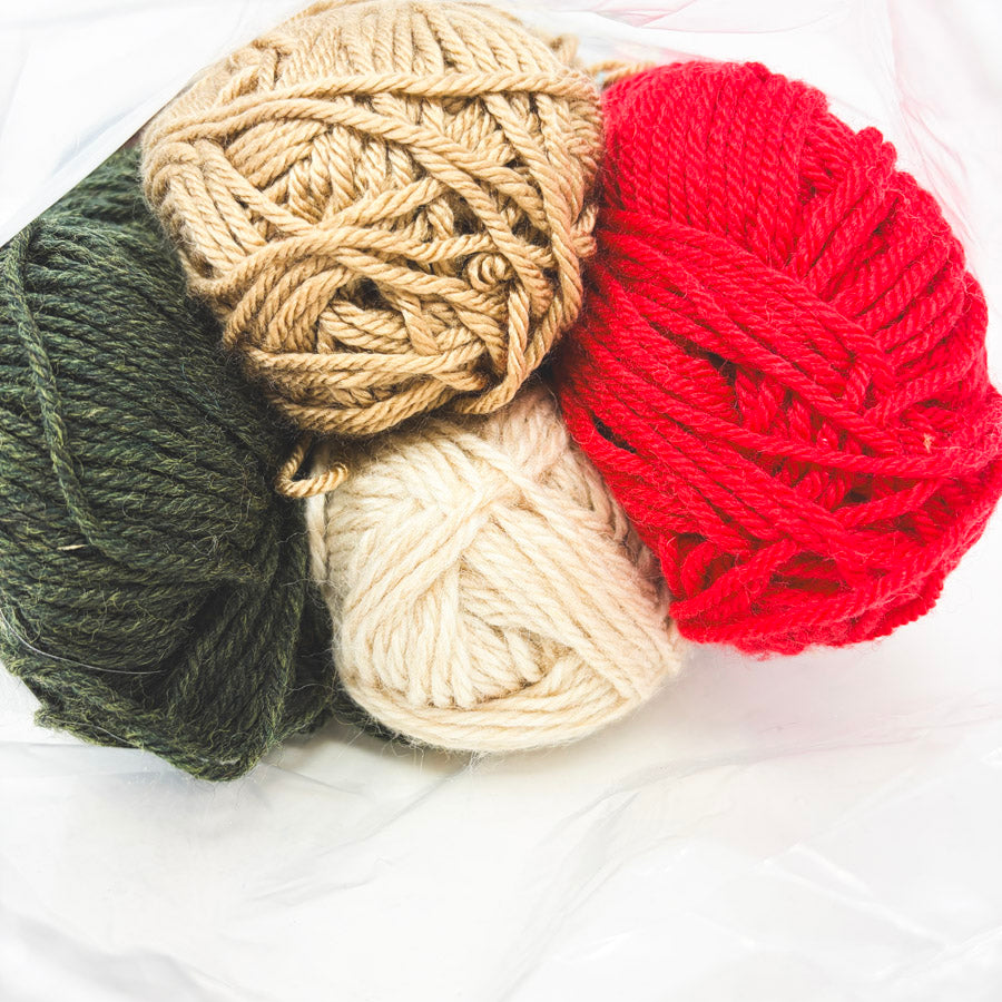 Country Christmas Yarn Remnant Bundle