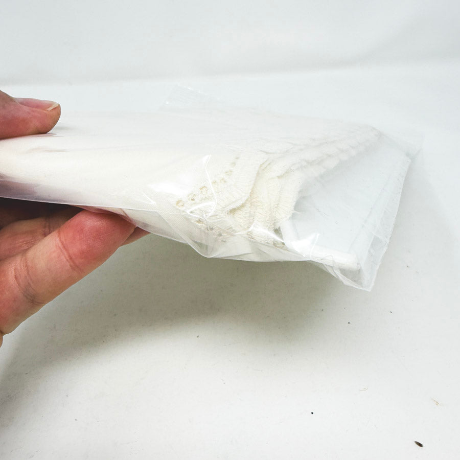 White Polyester/Cotton Large Lace Trim