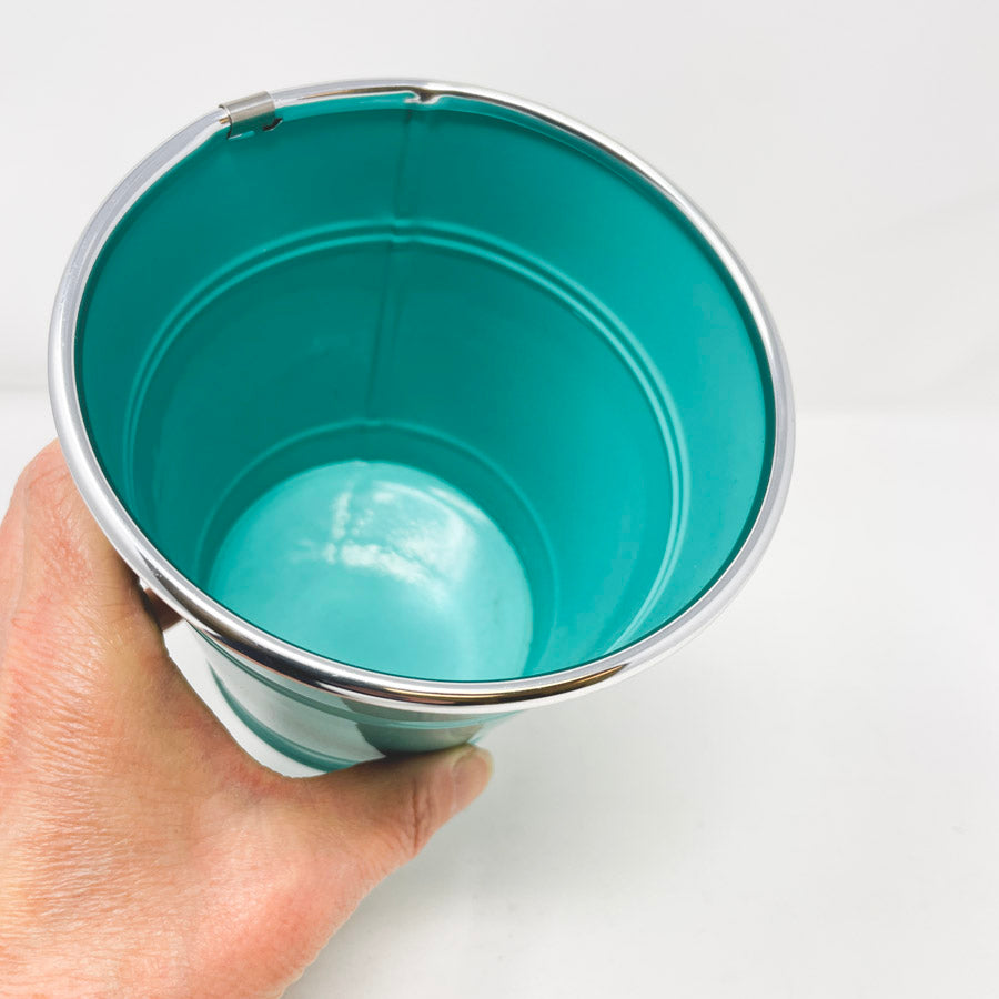 Small Teal Metal Tub