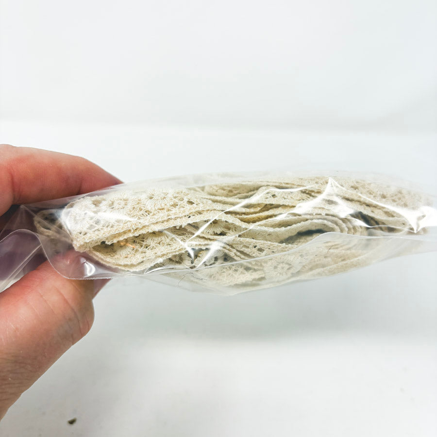 Ivory Floral Lace - Appx. 5 yds