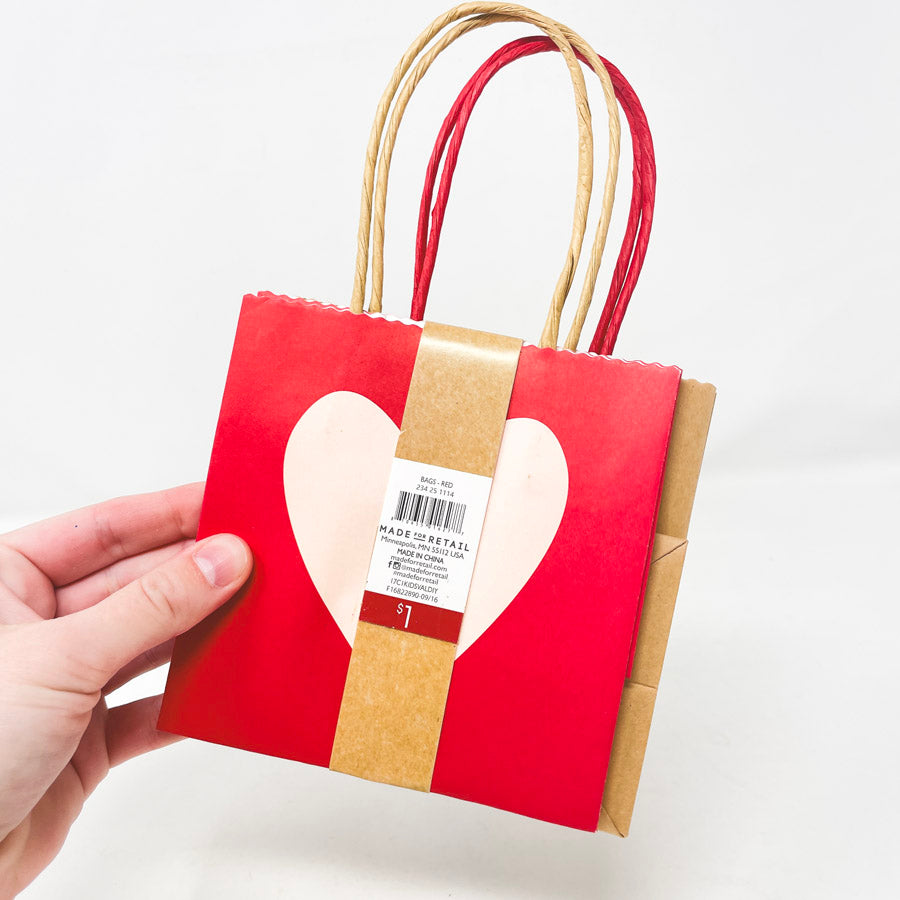 Valentines Glittery Small Gift Bags