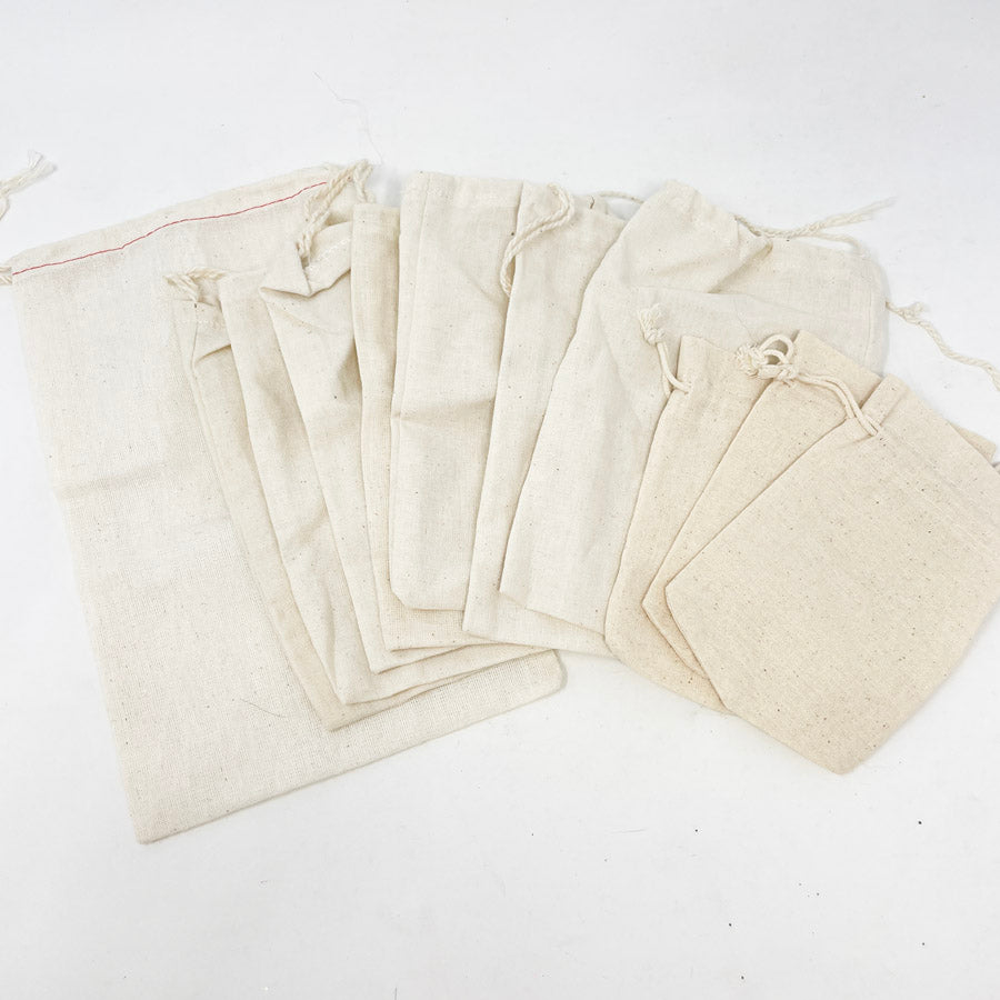 Natural Fabric Gift Bag Bundle