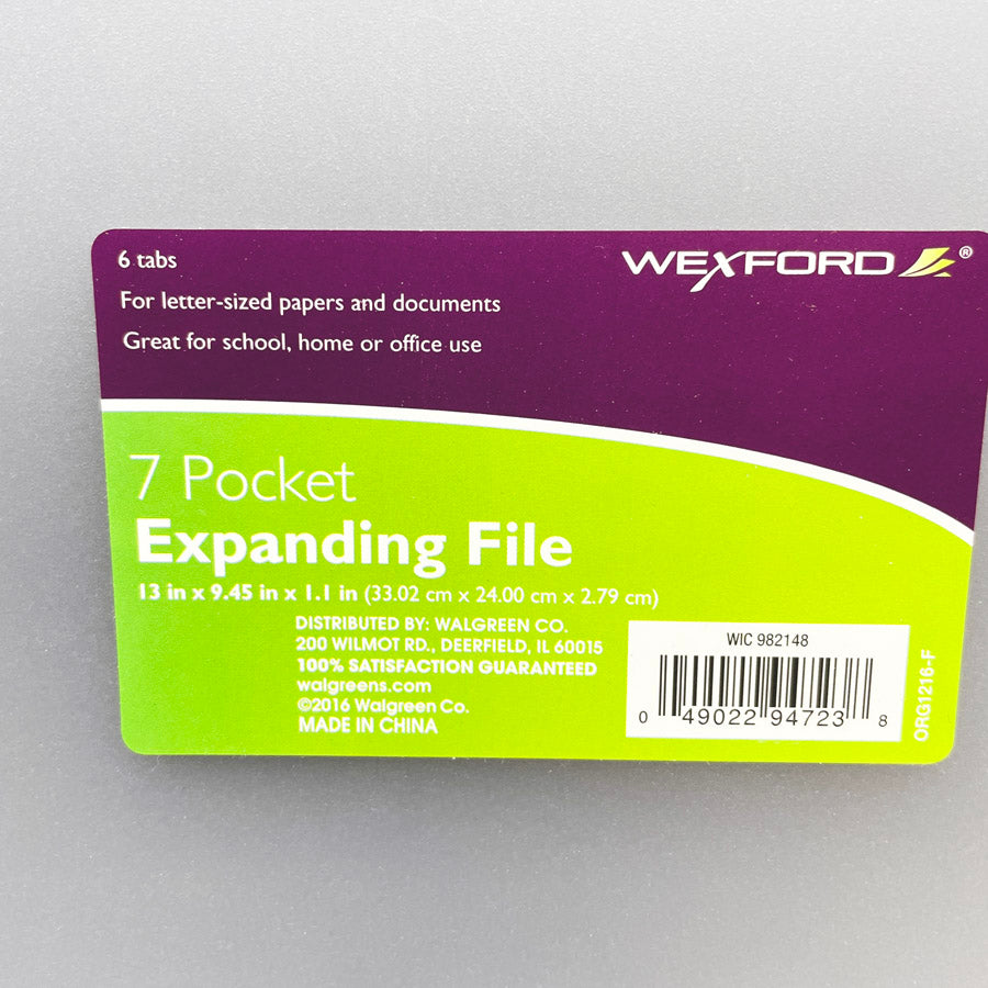 Wexford 7 Pocket Expanding File
