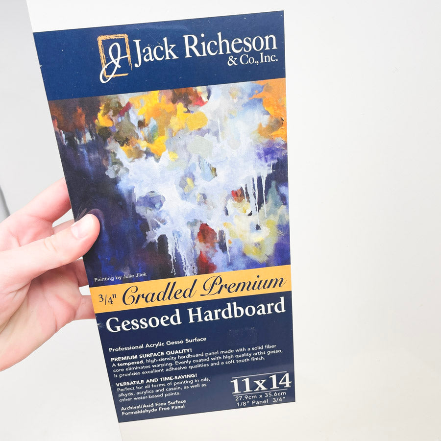 11x14" Jack Richeson & Co 3/4" Cradled Premium Gessoed Hardboard