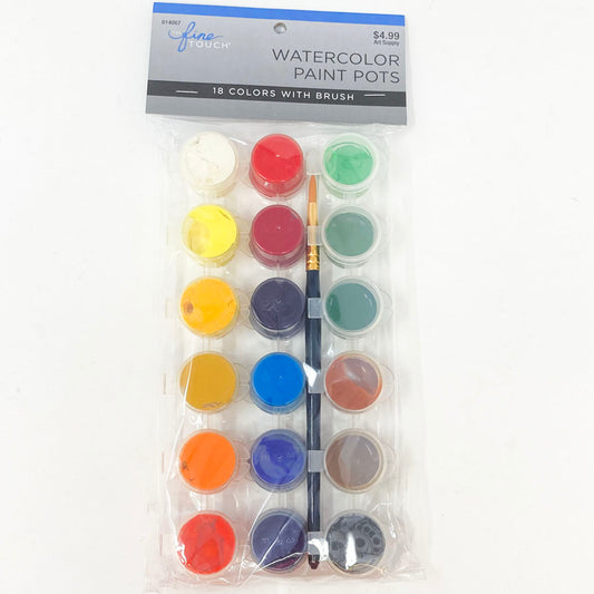 The Fine Touch 18 Watercolor Paint Pots