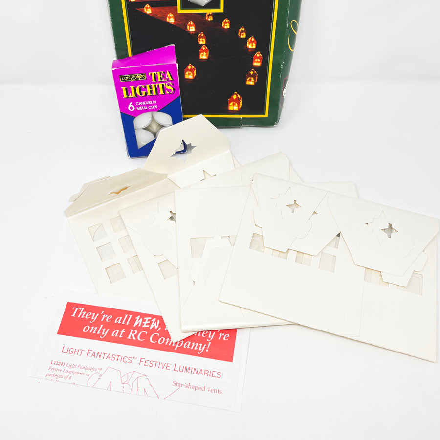 Festive Luminaries Reusable Lanterns with Candles