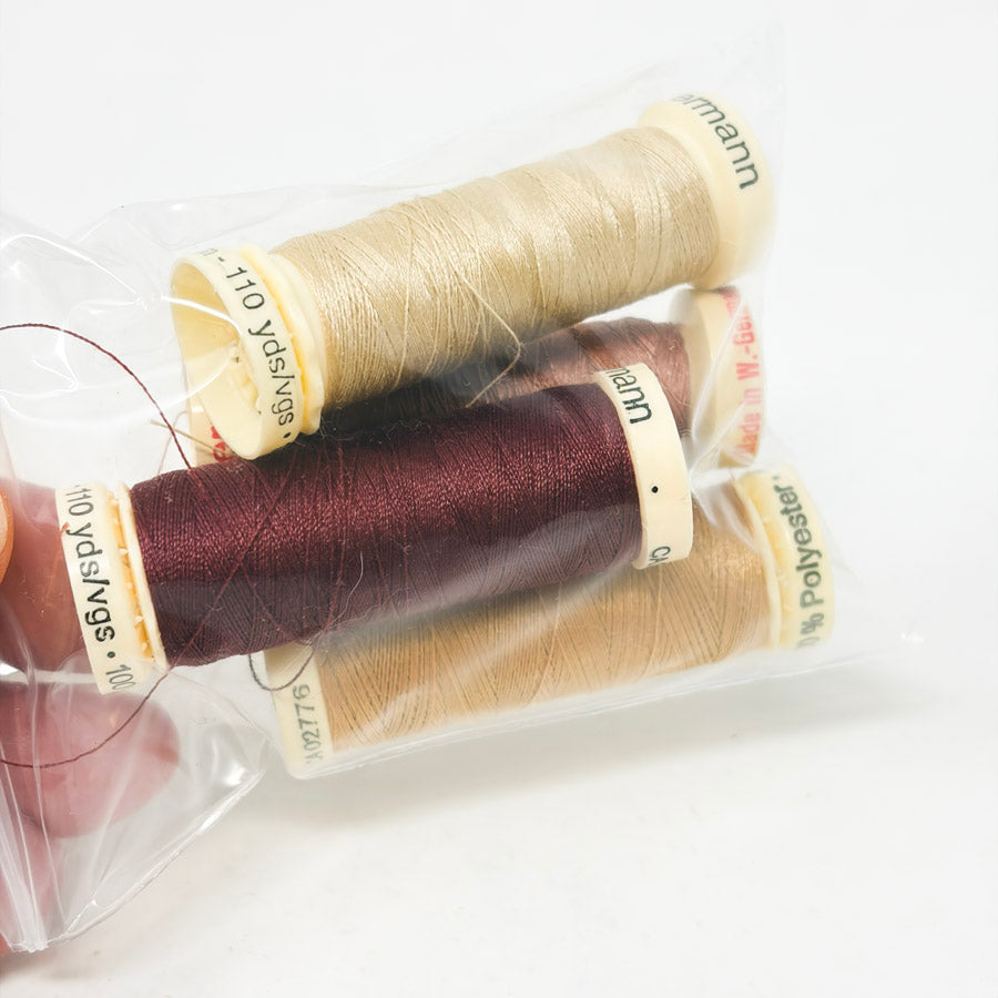 Mixed With Gutermann Brown Thread Bundle (4)