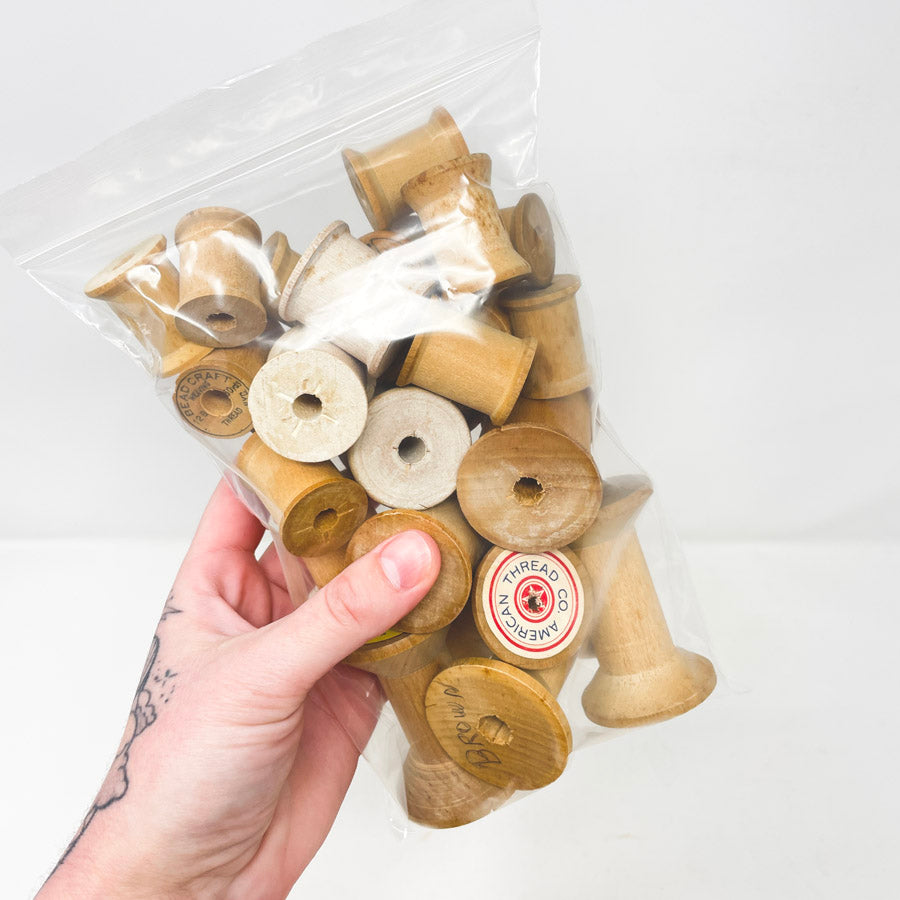 Wood Thread Spool Bundle (1)