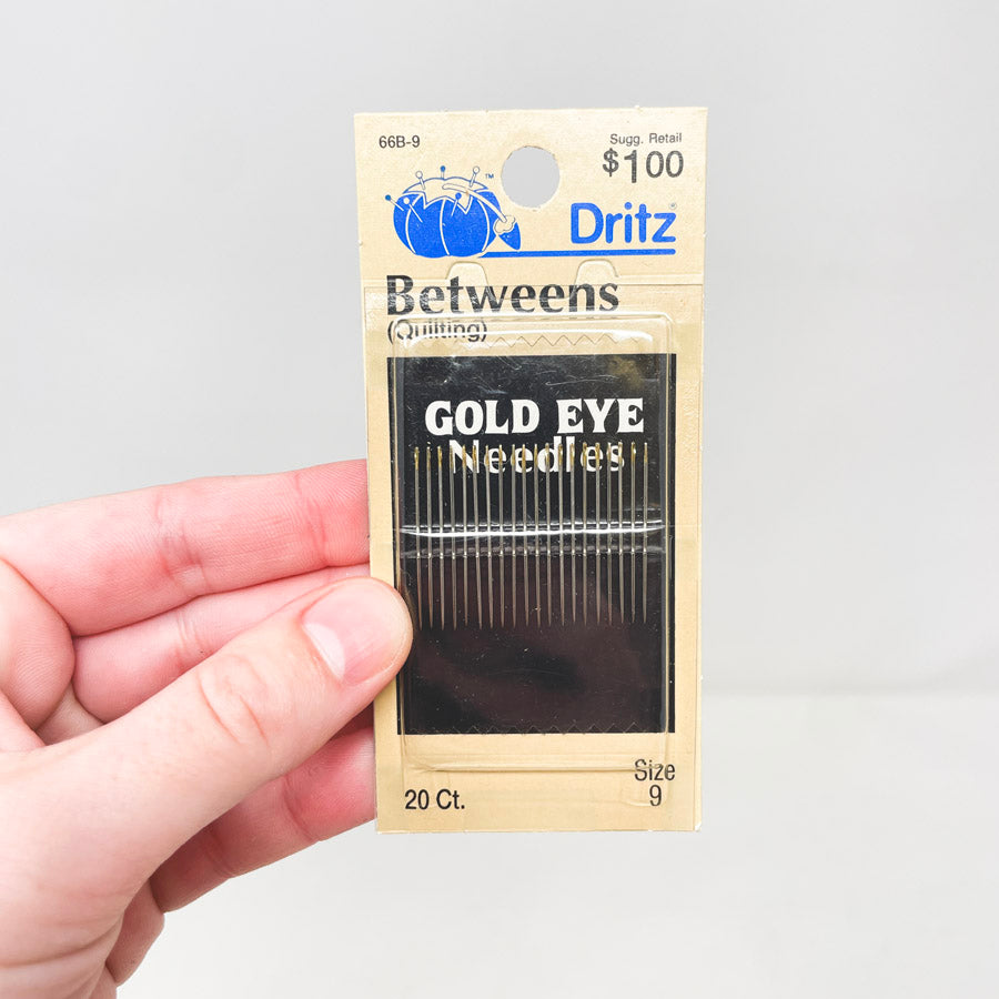 Dritz Gold Eye Quilting Needles Size 9