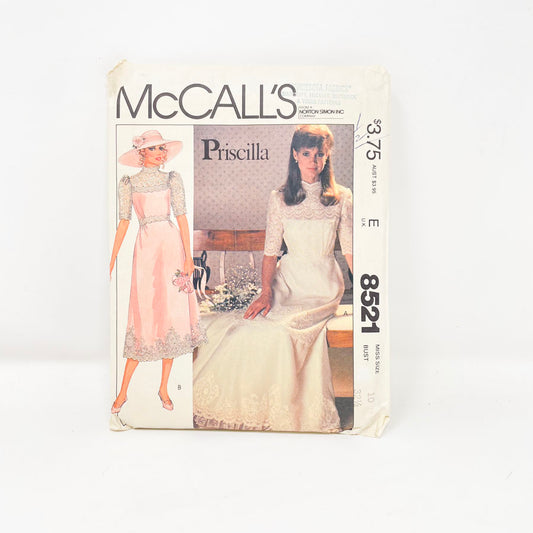 McCall's 1980s Pattern Misses' Bridal Gowns - 8521