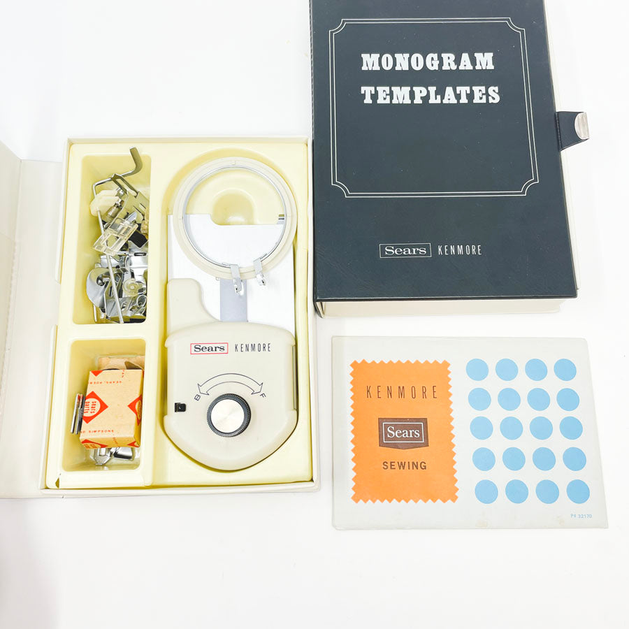 Vintage Sears Kenmore Monogram Templates and Attachments