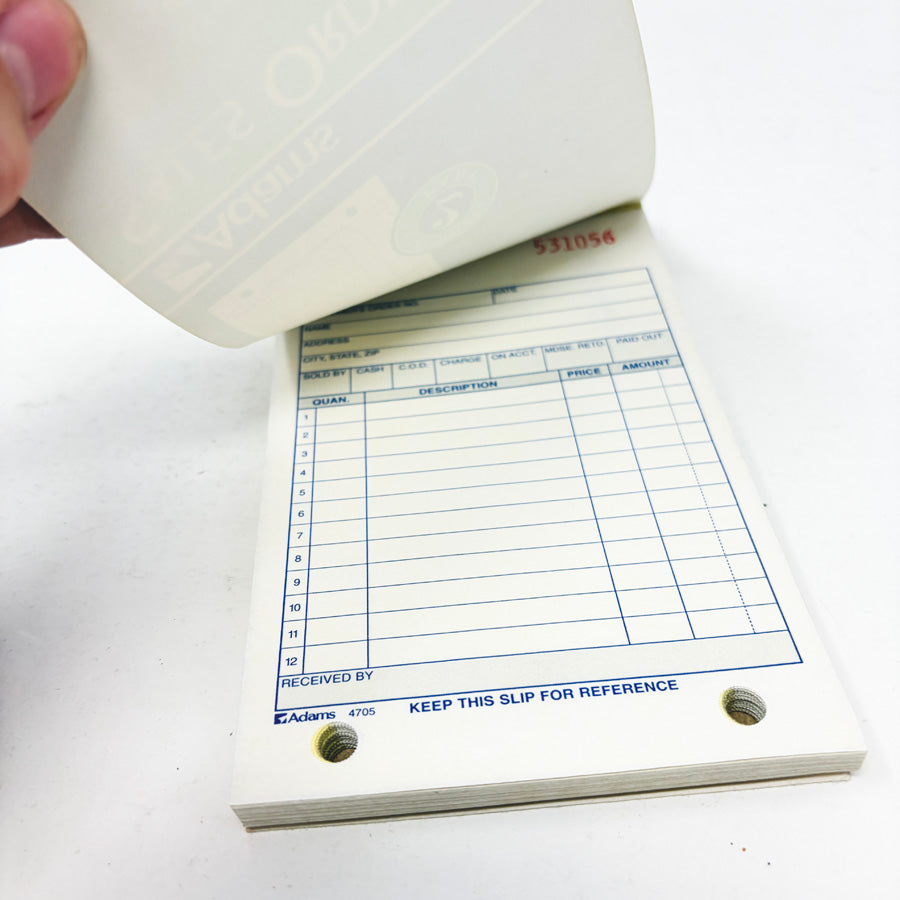 Adams Sales Order Receipts