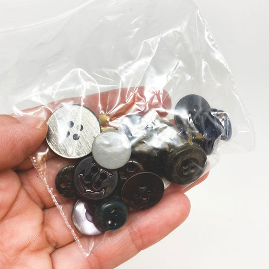 Medium Bag of Silver/Gray/Bronze Buttons