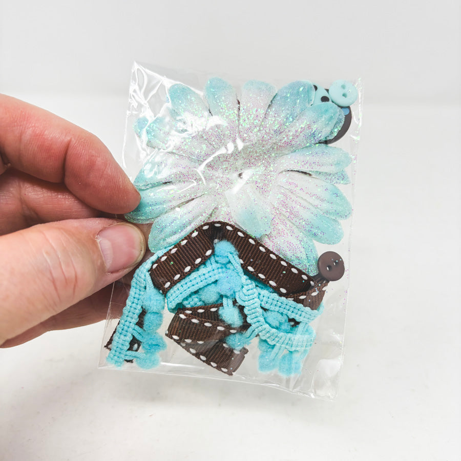 Blue and Brown Embellishment Bundle